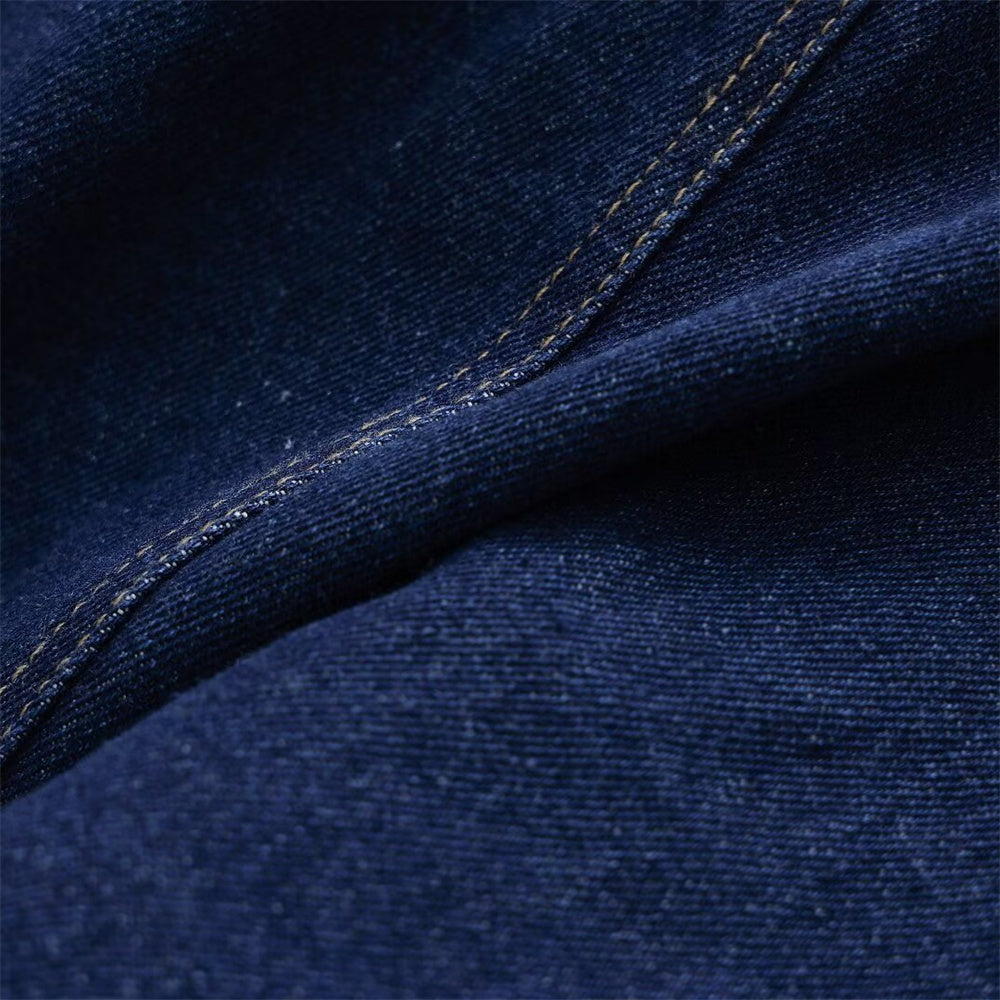 Mörkblå denimminikjol