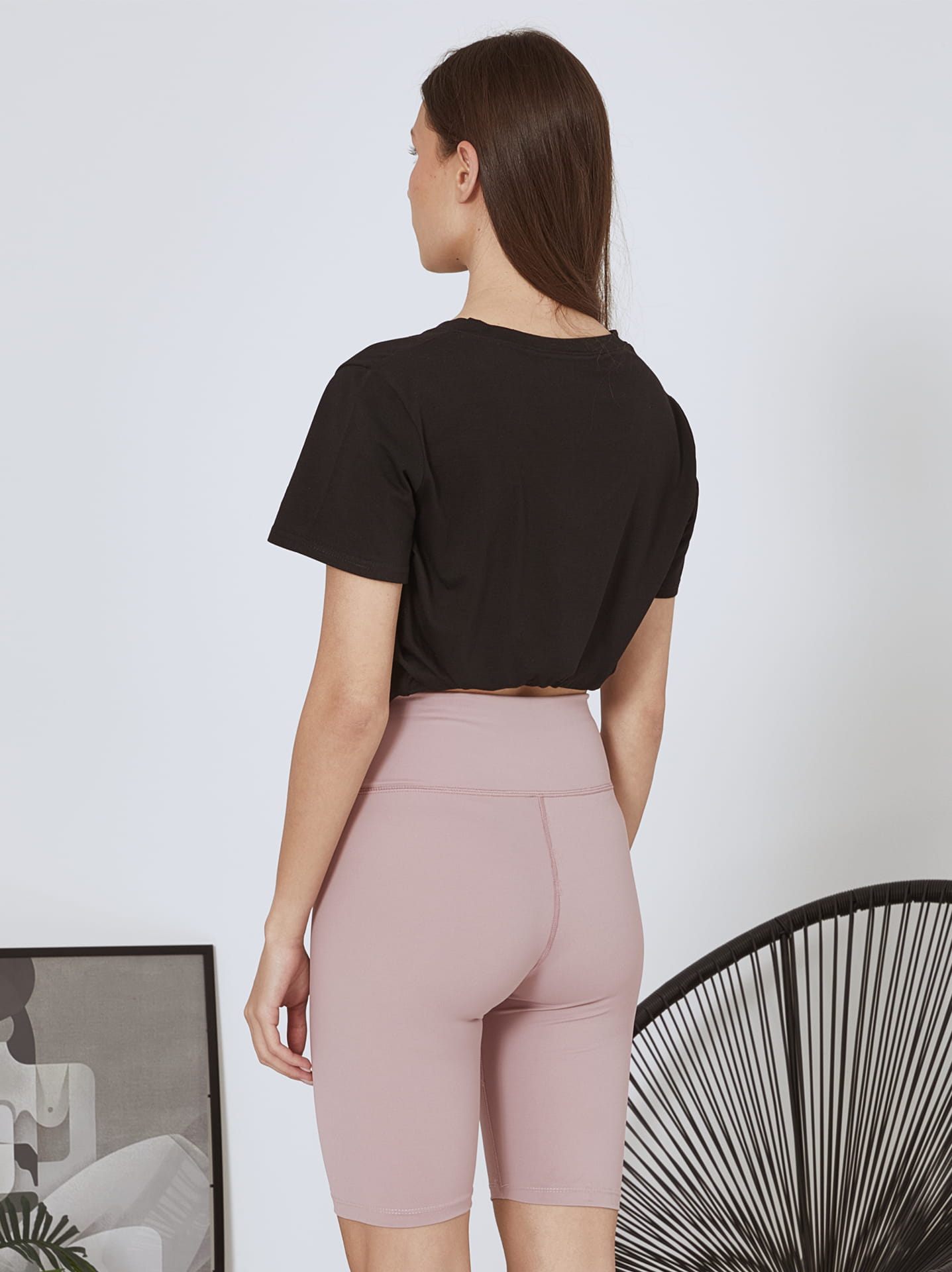 Cykelshorts med hög midja