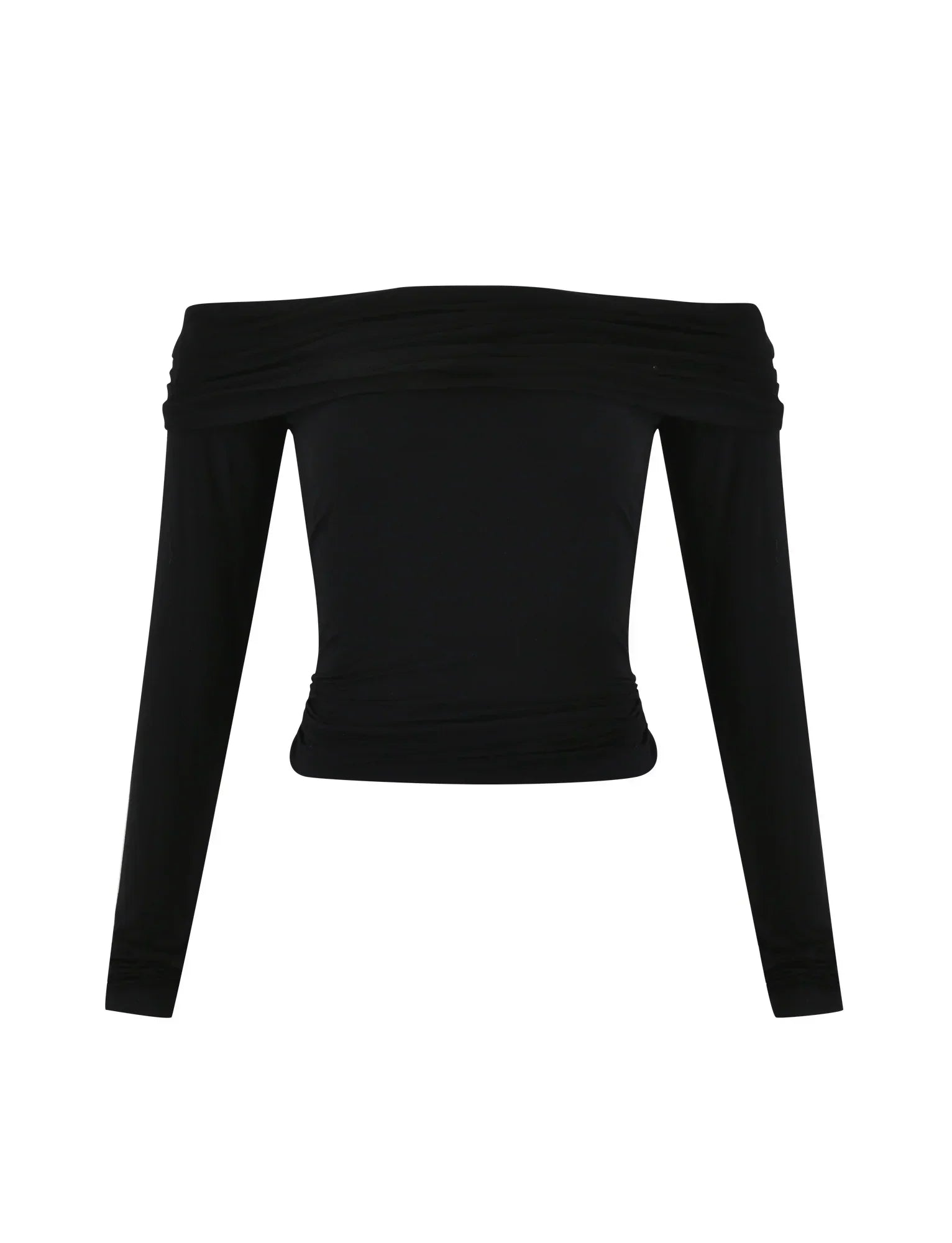Chic off shoulders topp med ryggutskärning