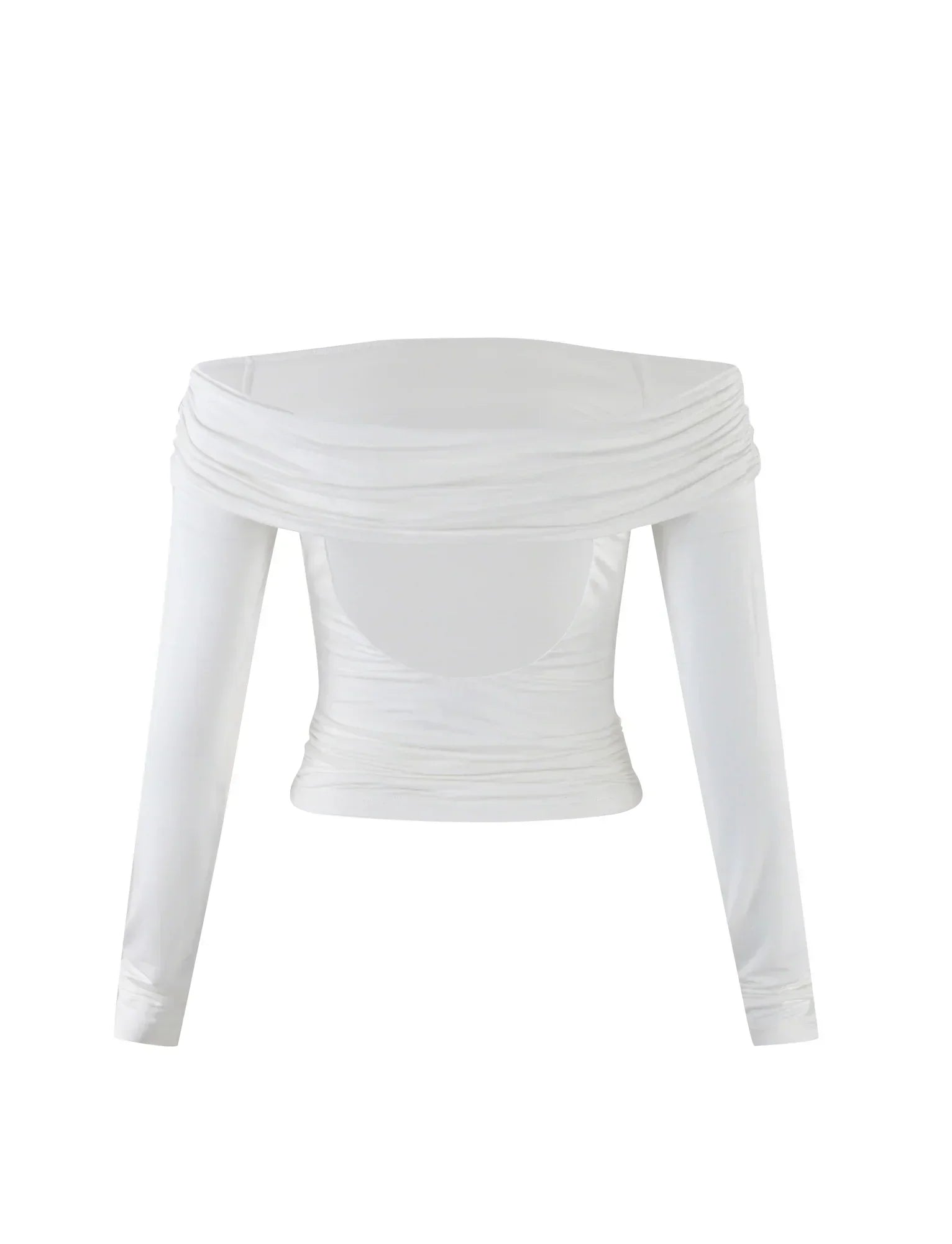 Chic off shoulders topp med ryggutskärning