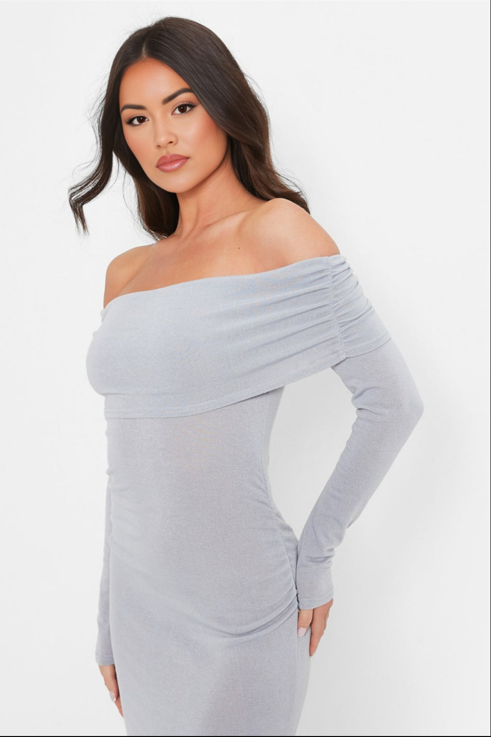 RUSTIK BARDOT MIDAXI-KLÄNNING