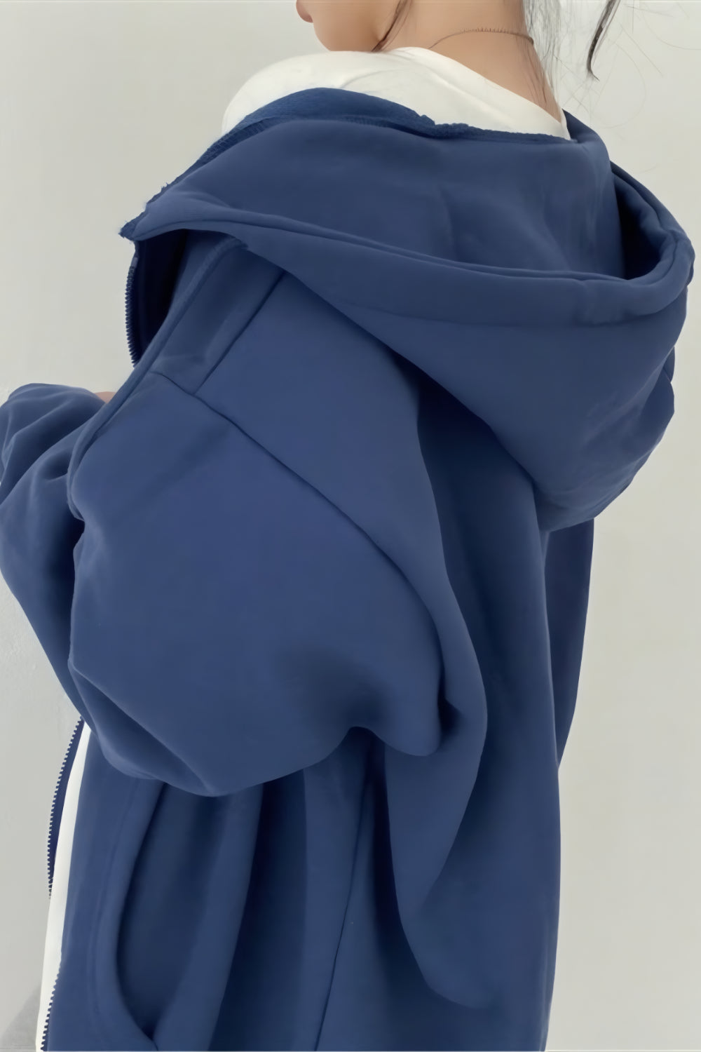 Nova Oversize Huvtröja med Dragkedja