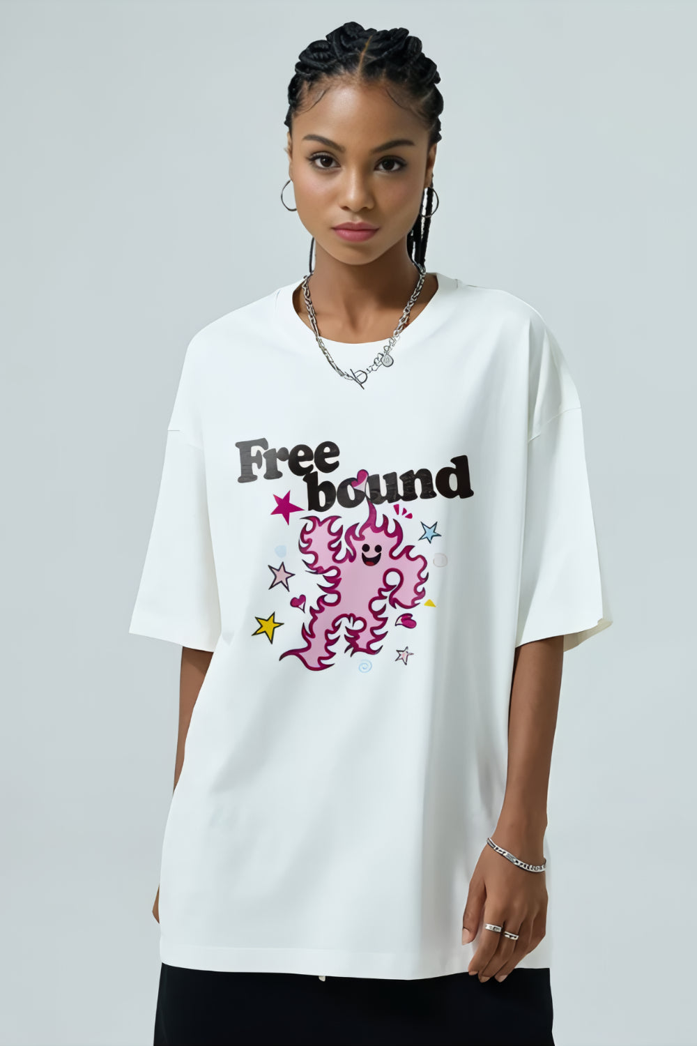 T-SHIRT MED FREEBOUND TRYCK