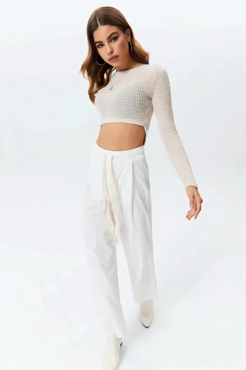 LYRA CROP TOPP MED FYRKANTIG HALSRINGNING