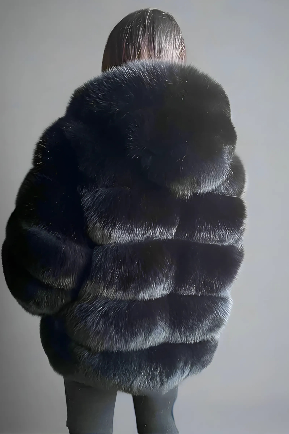 Oversize Fuskpälsjacka