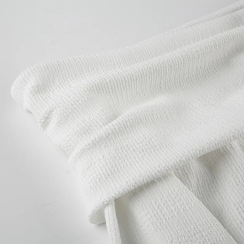 Vit baraxlad topp med knytdetalj