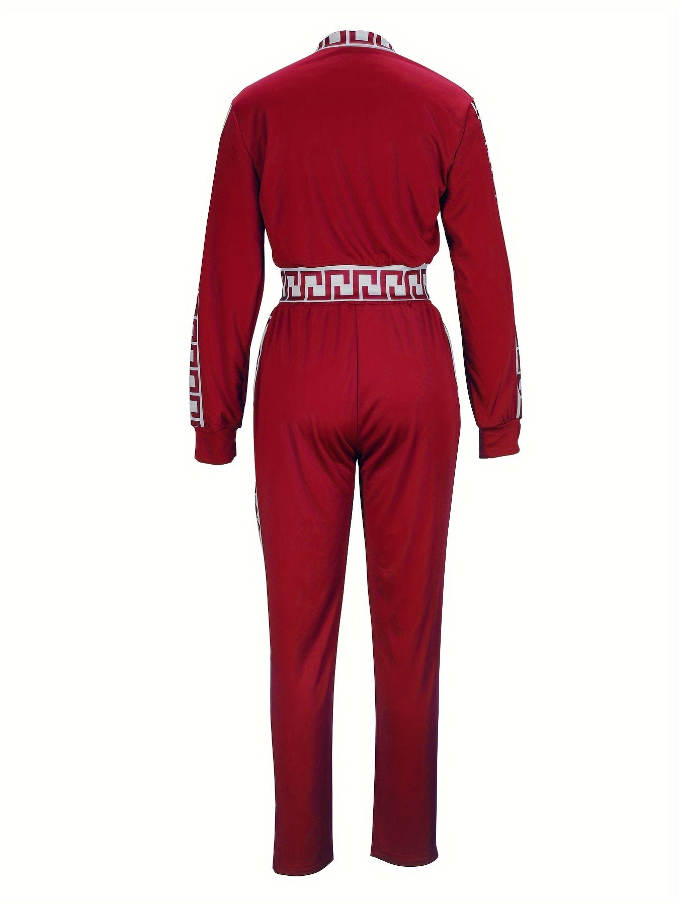 Sportblus och byxor med printdetaljer