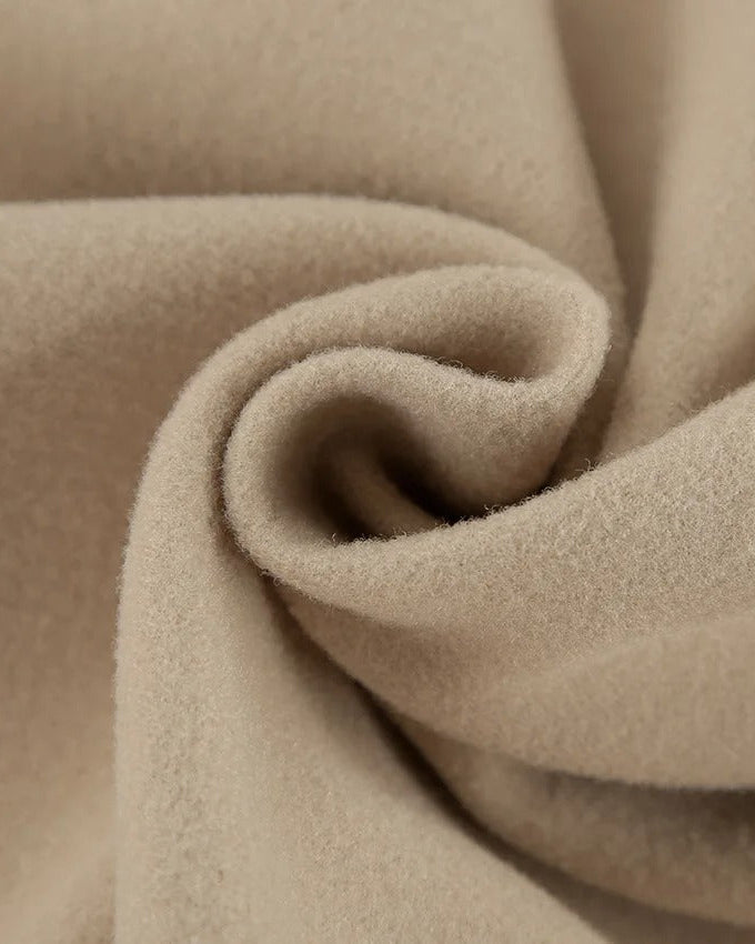 Beige kort bomberjacka med resårkant