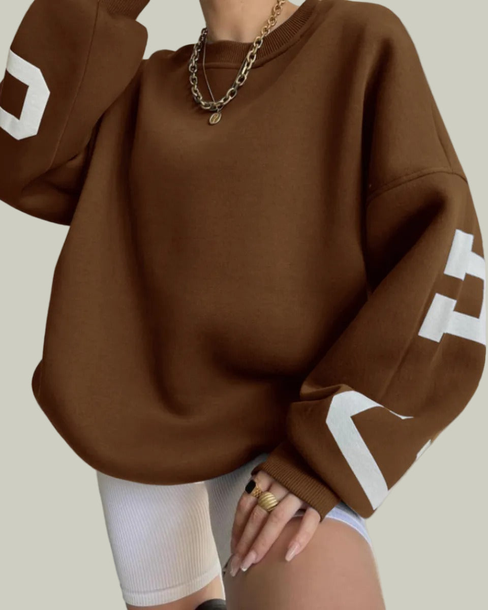 Chicago sweatshirt med ribbade kanter