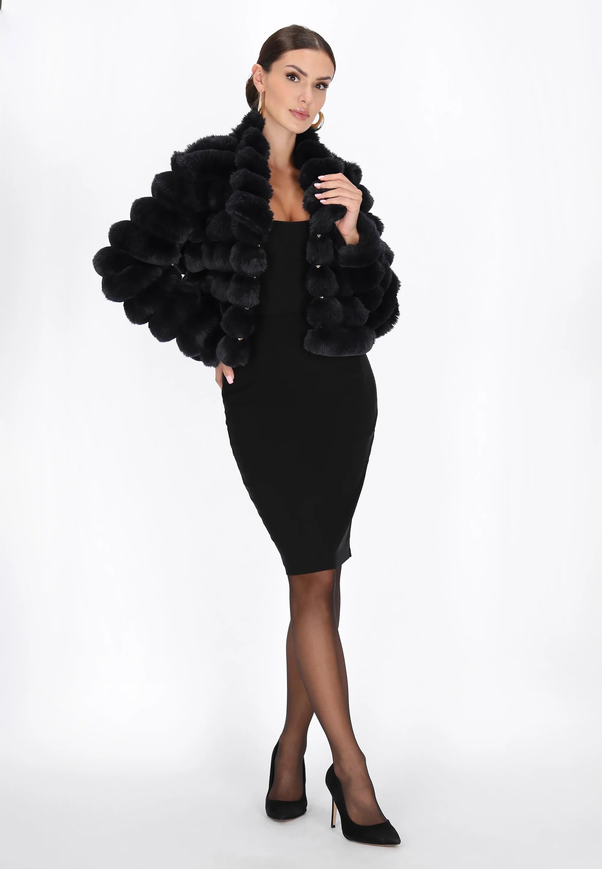 Texturerad kort statementjacka med volym