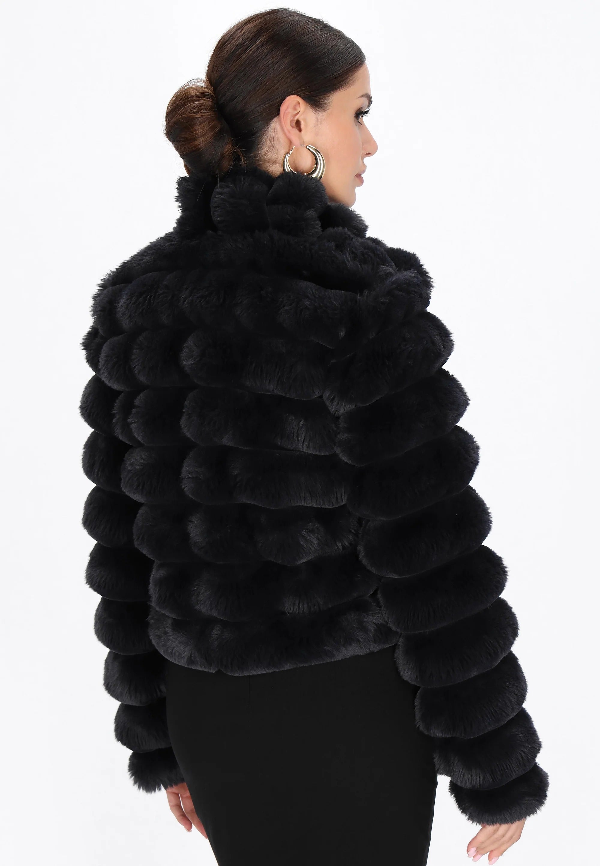 Texturerad kort statementjacka med volym