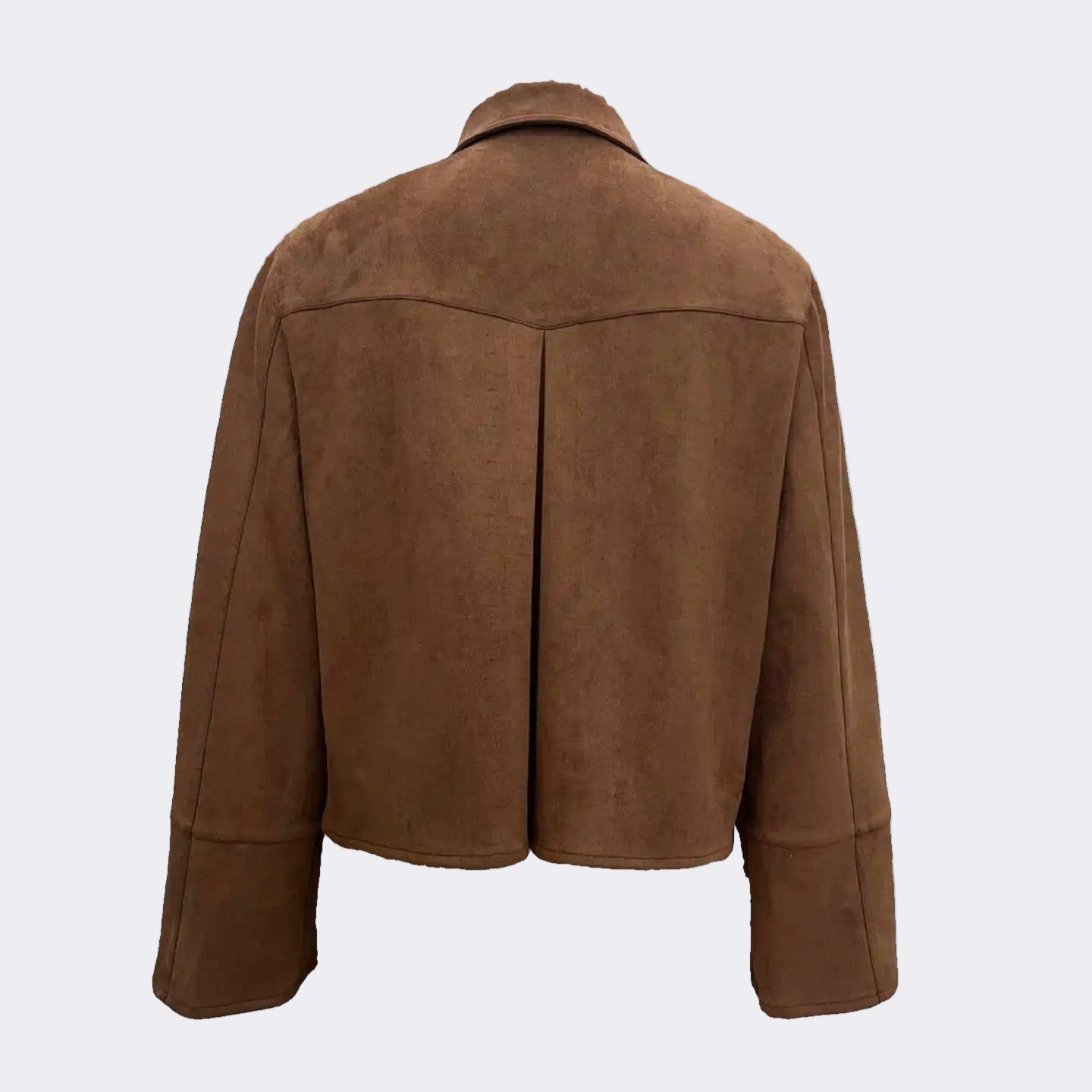 Brun kort utility-jacka