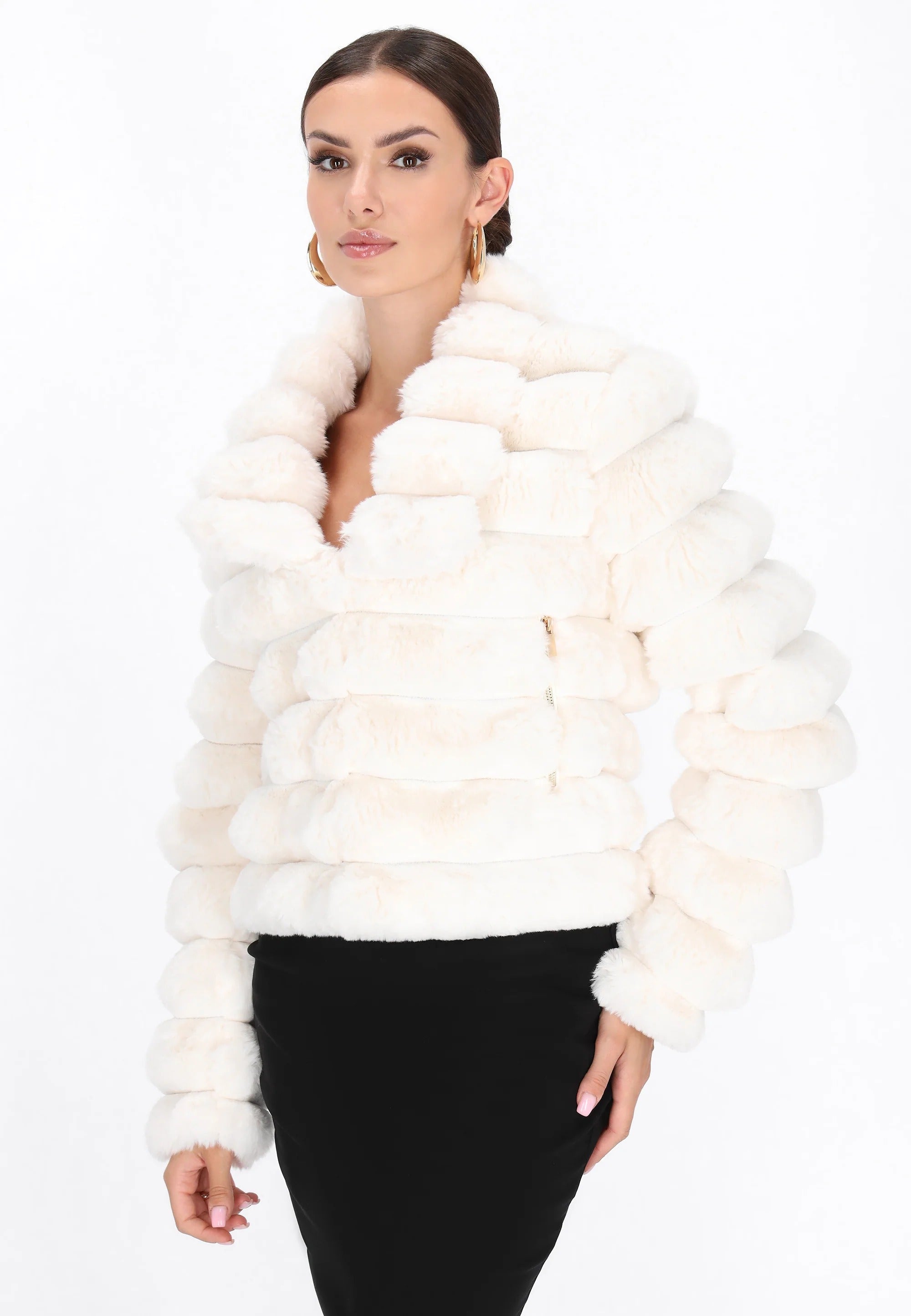 Texturerad kort statementjacka med volym