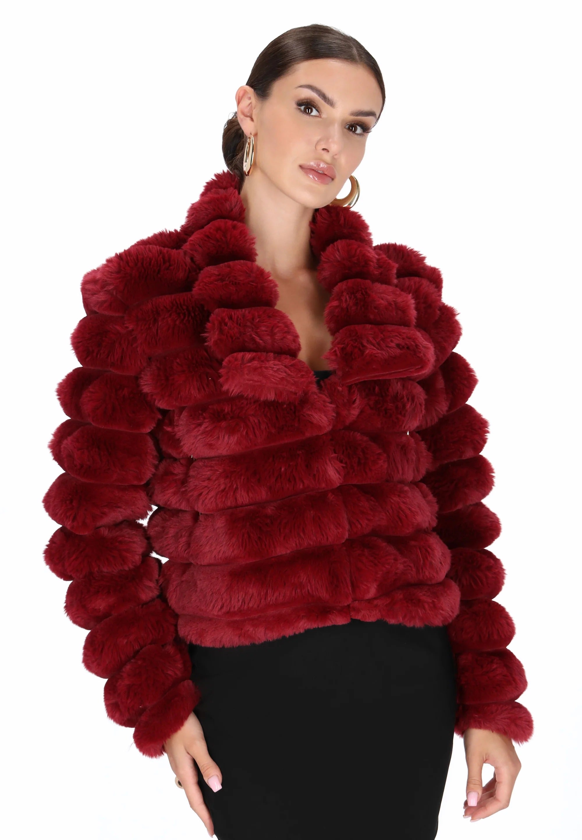 Texturerad kort statementjacka med volym