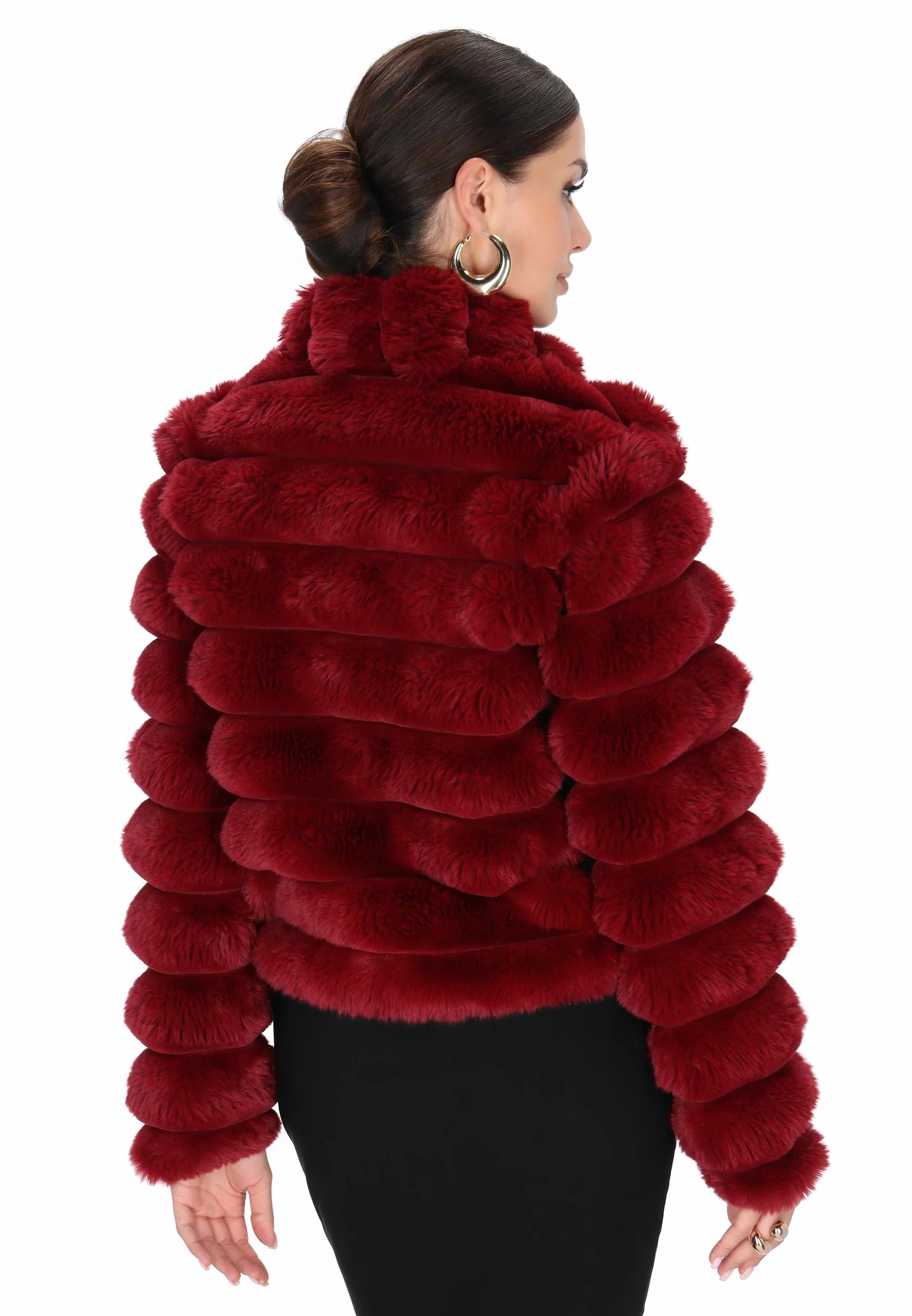 Texturerad kort statementjacka med volym