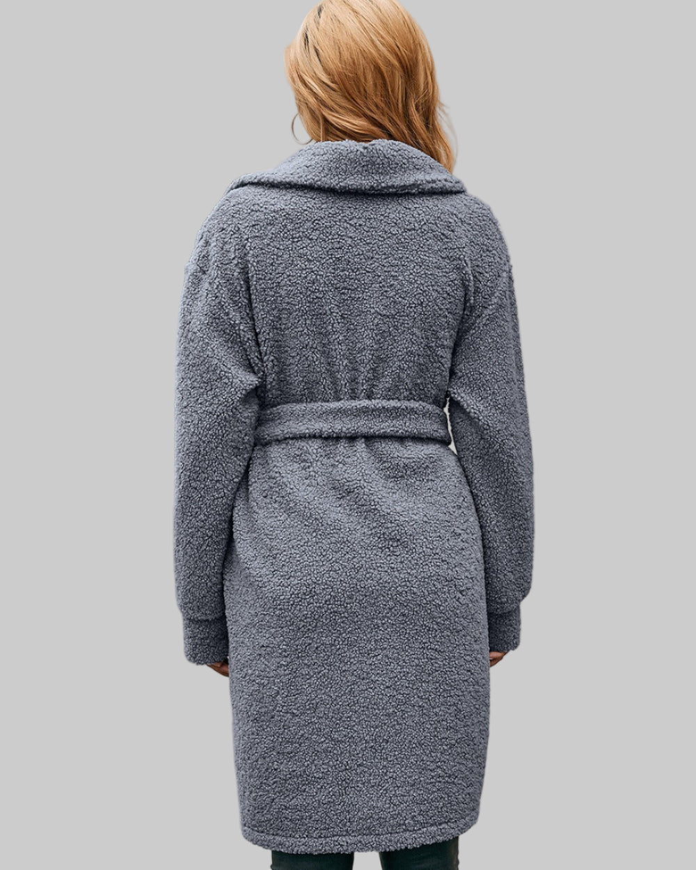 Oversize lång kappa med bröstfickor