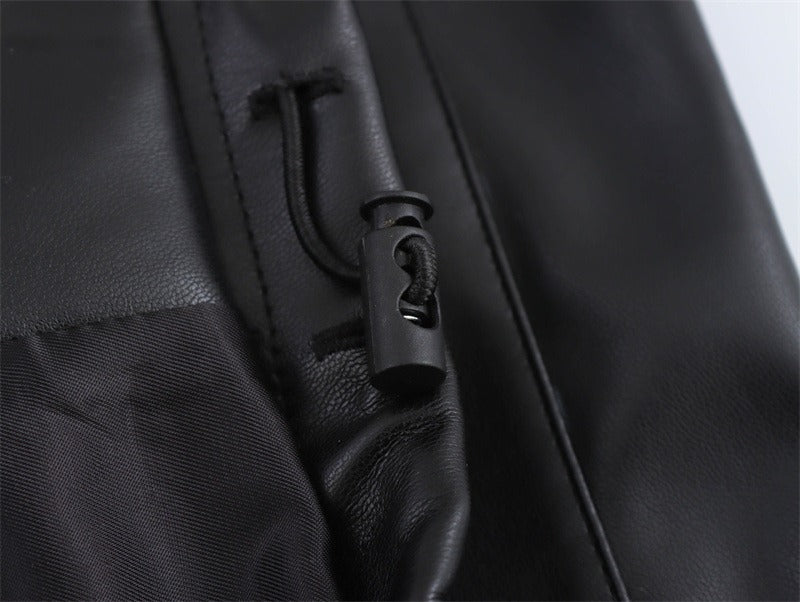 Svart kort jacka med knappar