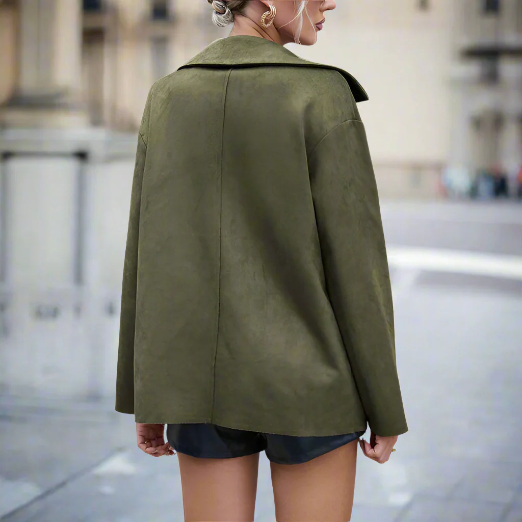 Skjortjacka med tryckknappar och bröstfickor