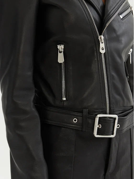 Erykka svart eko-läderjacka