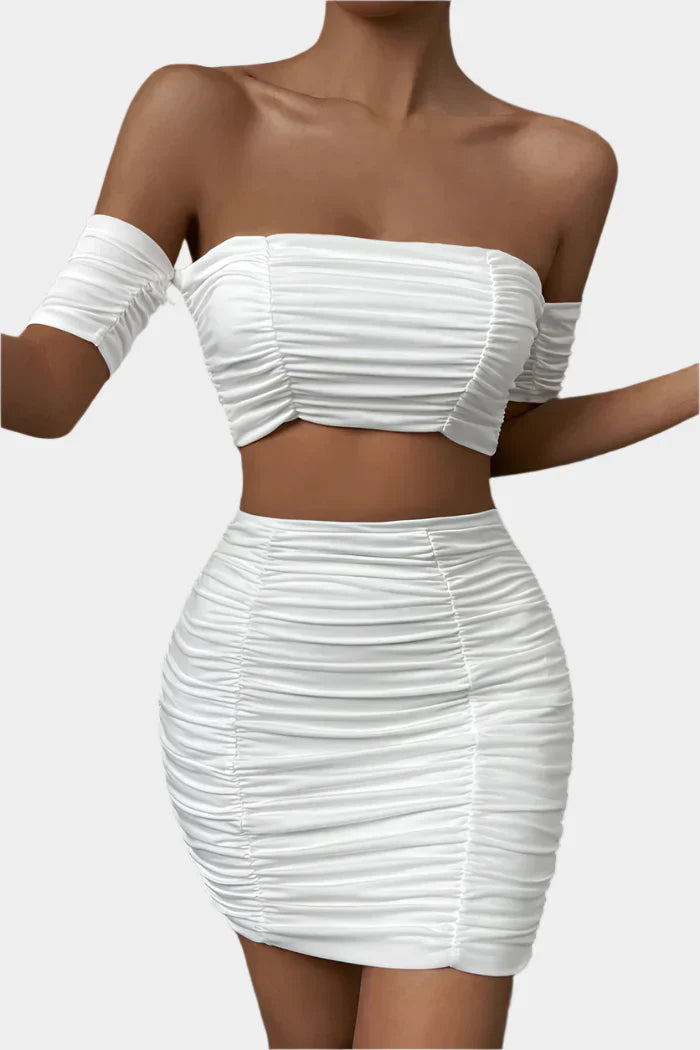 Off-shoulder Rynkad set